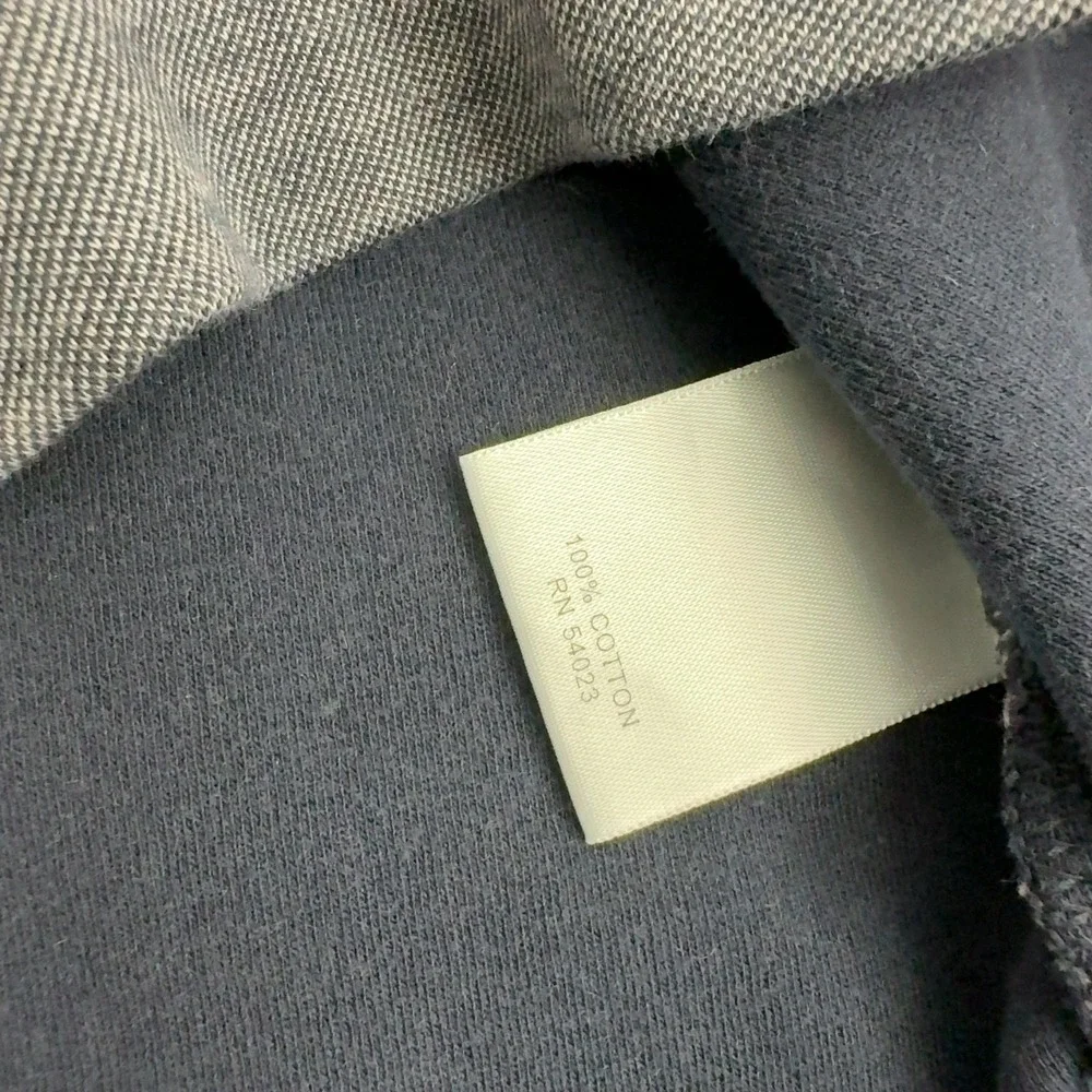Banana Republic Quarter Zip Mens‎ L Gray Cotton Mock Neck Pullover Casual Style